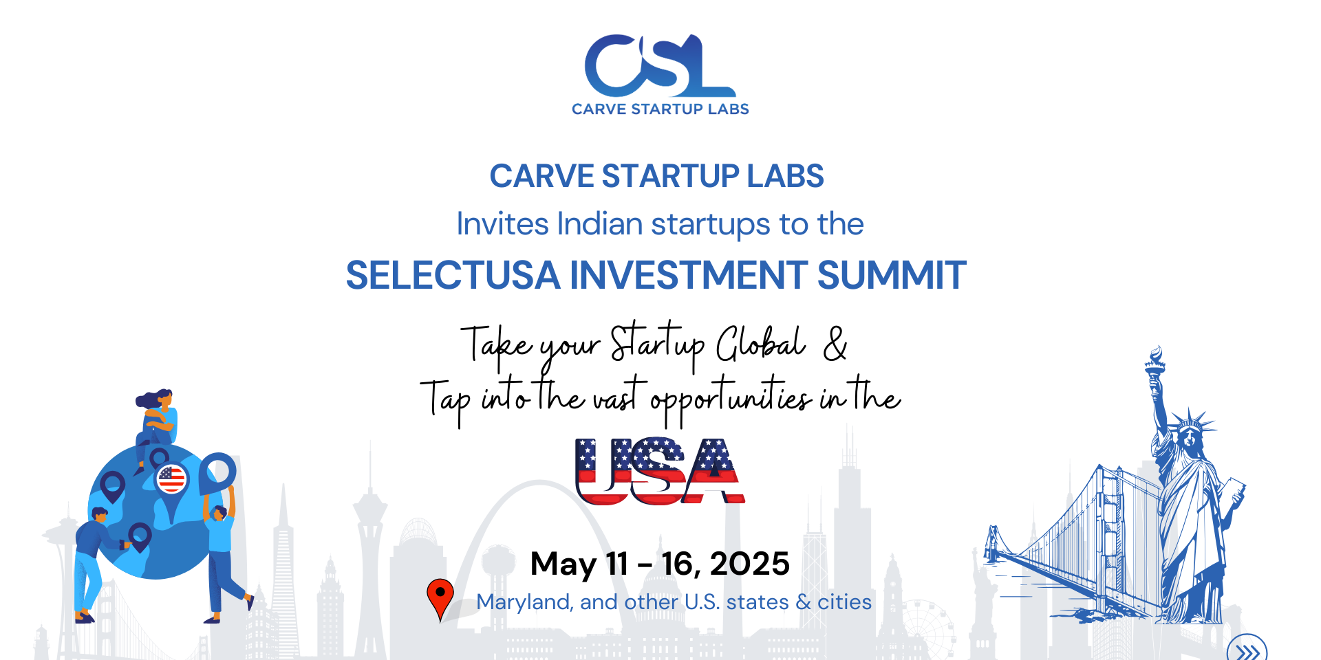 United States, May 2025: Explore business opportunities with Carve Startup Labs! ๐ฎ๐ณโ๏ธ๐บ๐ธ